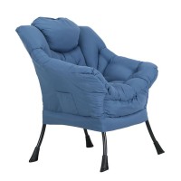 New style Lazy Chair, Accent Contemporary Lounge Chair, Single Steel Frame Leisure Sofa chair for Living Room, Bedroom