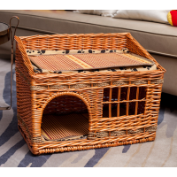 Soft Nature Pet House House Handle Cave Pet wicker rattan cat house