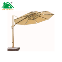 Patio Garden Parasol, Outdoor Solar Hanging Cantilever outdoor Umbrella