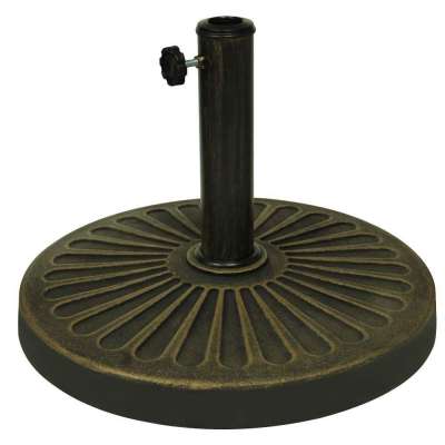 Umbrella Base Stand Market Patio Outdoor Heavy Duty Umbrella Base Holder in Bronze Finish For Patio Market Umbrella