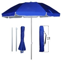 New Style Recycled 210D Oxford PA Coated 3 Fold Beach Umbrella, Top Quality Professional Design 6.5Ft Adjustable Beach Umbrella